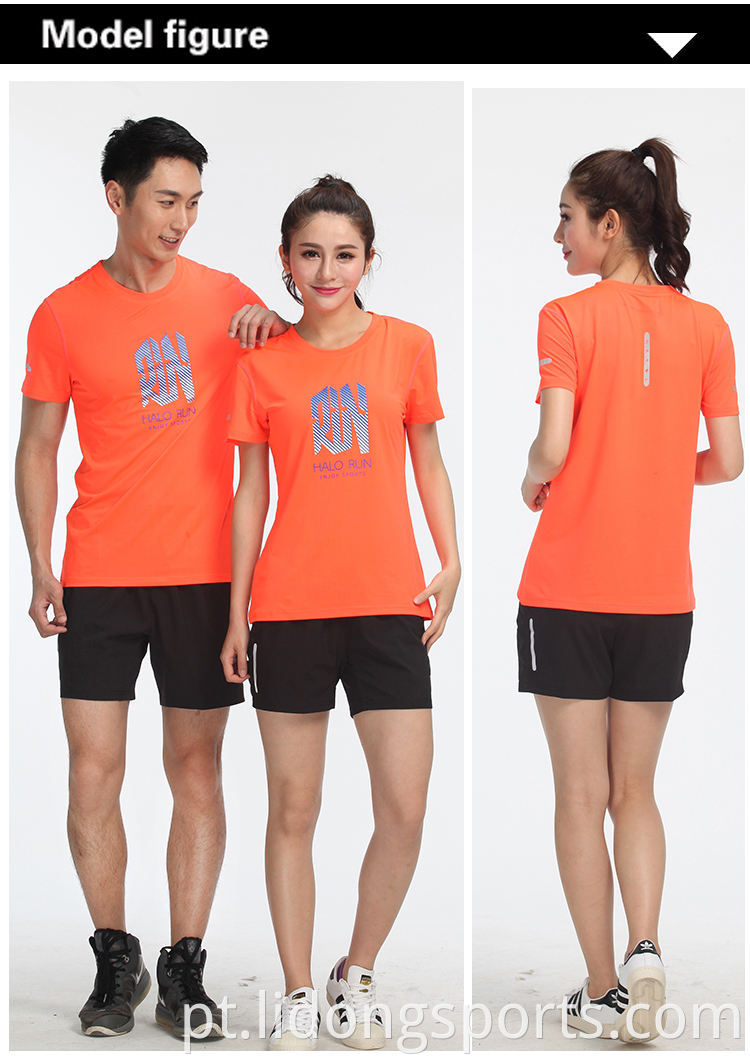 Barato Fit Gym ajuste Rápido Runder Seco T-shirt senhoras Esporte personalizado T-shirt